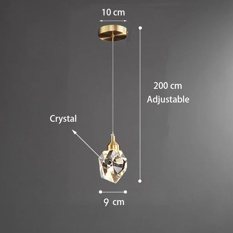 Suspension en Cristal K9 simple variant