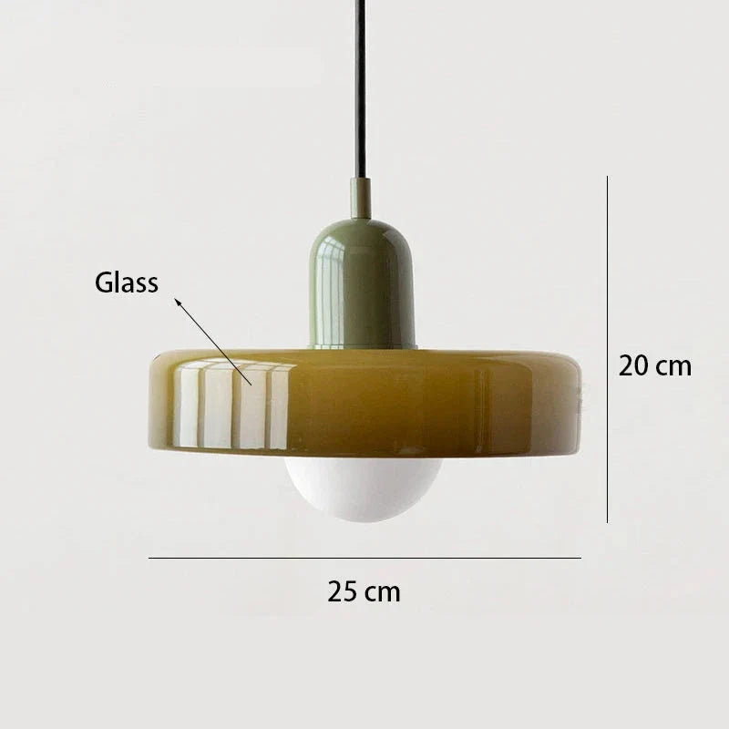 Suspension rétro Vert foncé et Vert thé