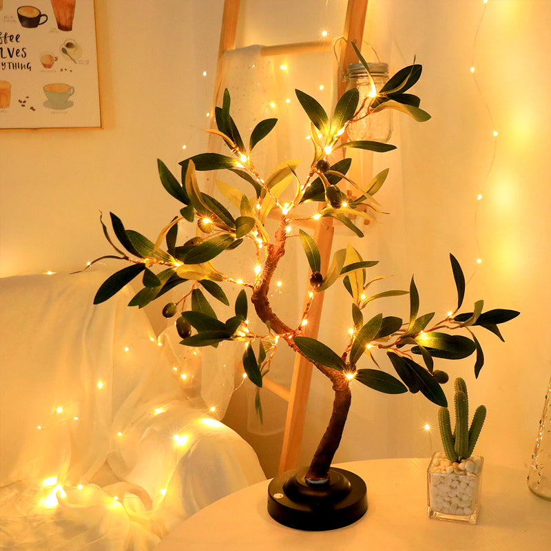 Lampe de Table LED en Forme d'Arbre – Décoration Naturelle et Écologique pour Salon et Chambre