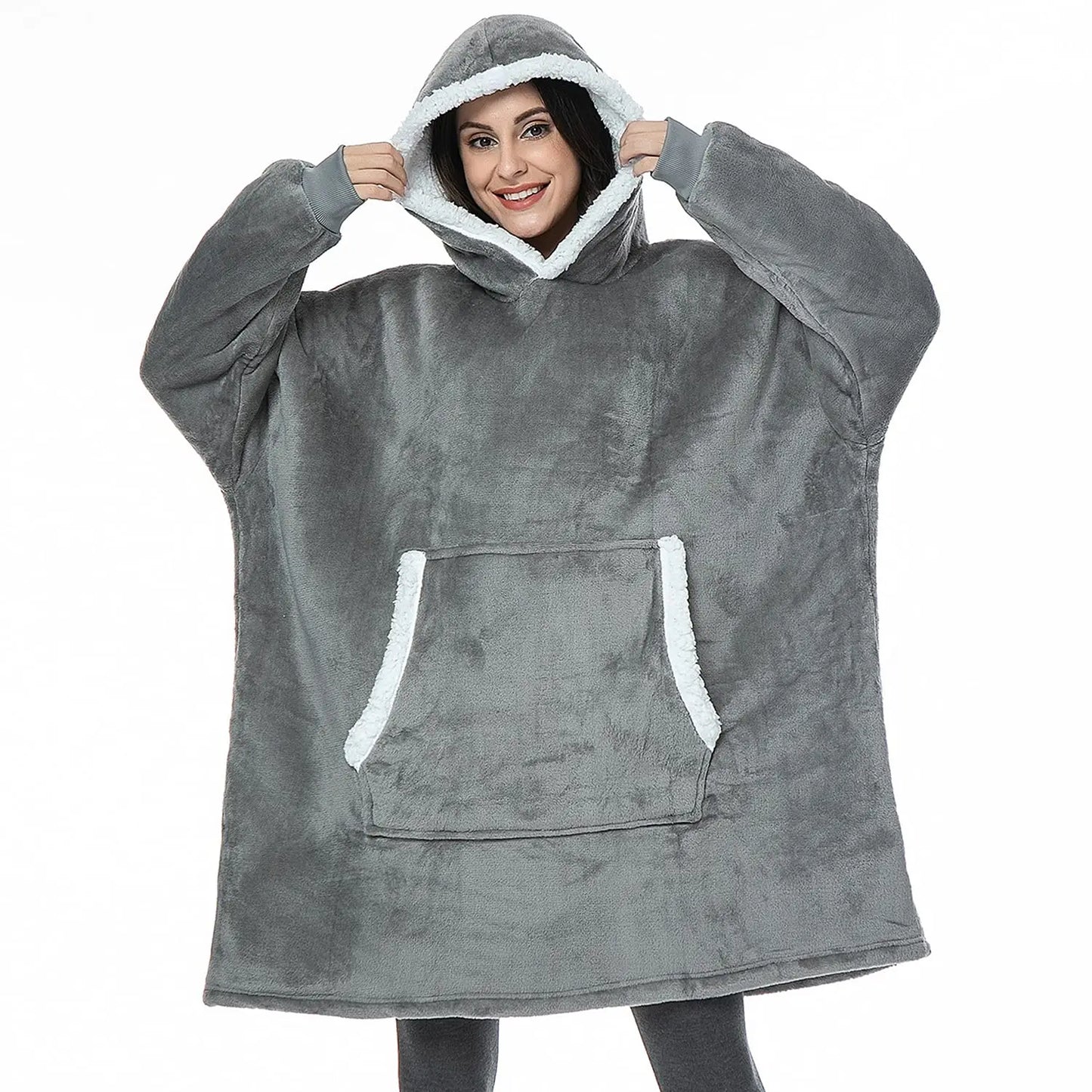 Sweat Plaid Femme Gris