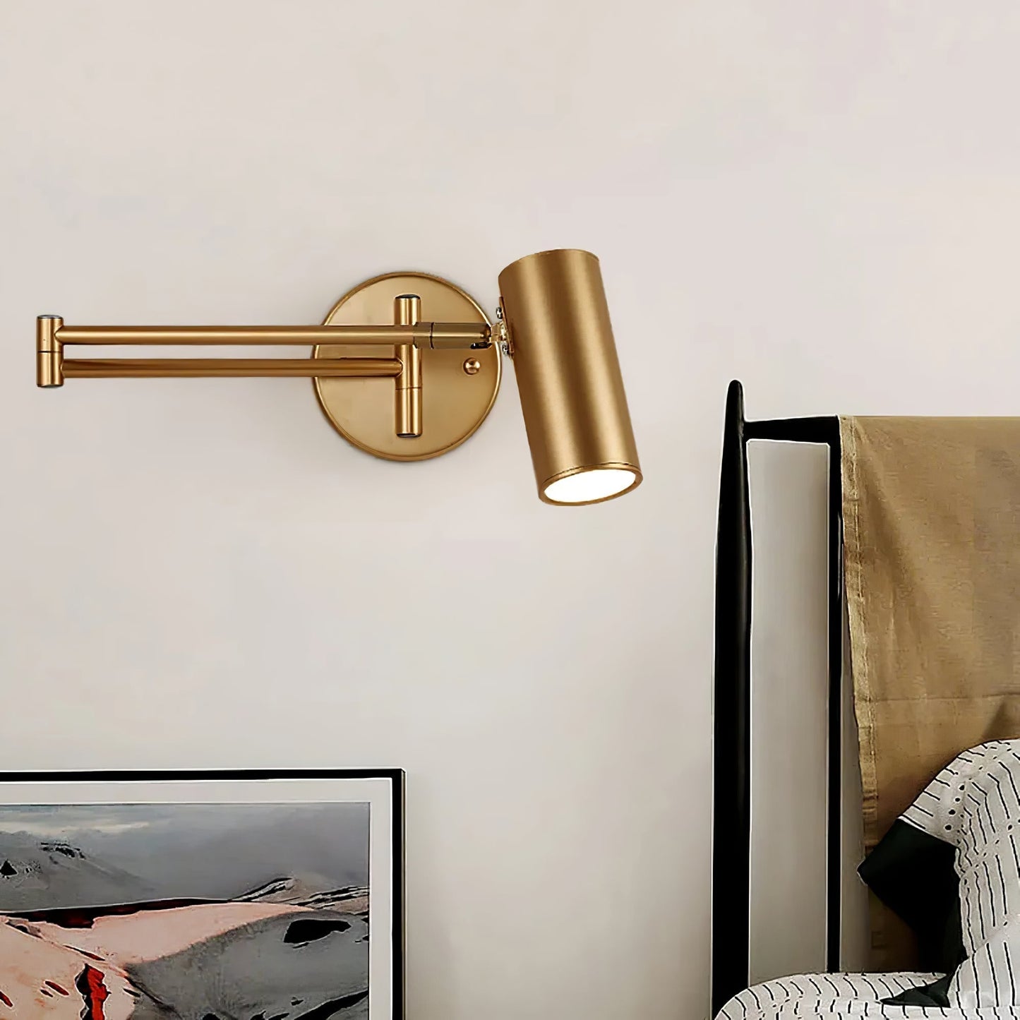 Applique Murale Moderne en Fer avec LED Intégrée - Design Élégant et Réglable