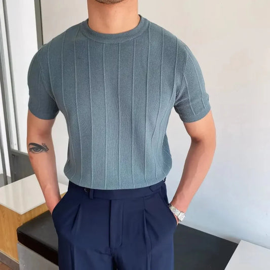 T Shirt Bleu Old Money