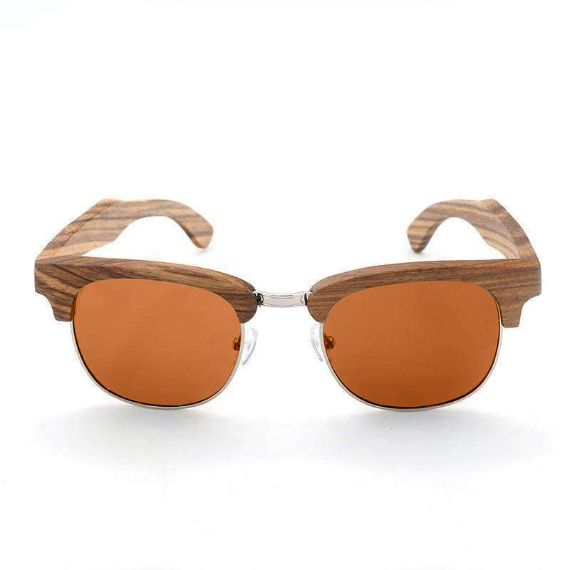 Lunettes de soleil bois Ray Ban Clubmaster - Brun