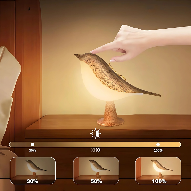 Lampe de Chevet Tactile en Forme d’Oiseau