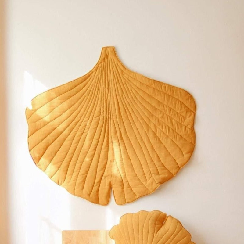 Tapis Feuille de Ginkgo en Lin “Mangue”