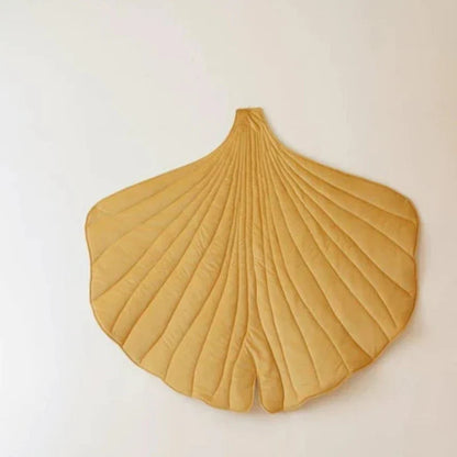 Tapis Feuille de Ginkgo en Velours “Miel”