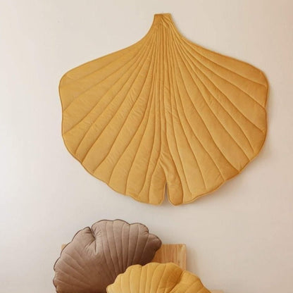 Tapis Feuille de Ginkgo en Velours “Miel”