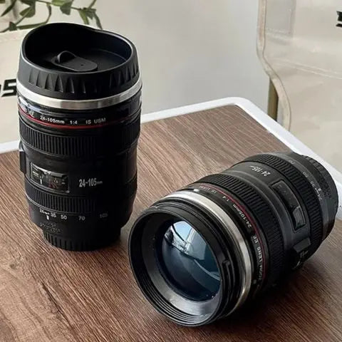 Tasse à Café avec Objectif d'appareil Photo