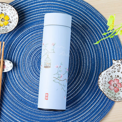 Bouteille avec Infuseur à Thé Bleu Clair