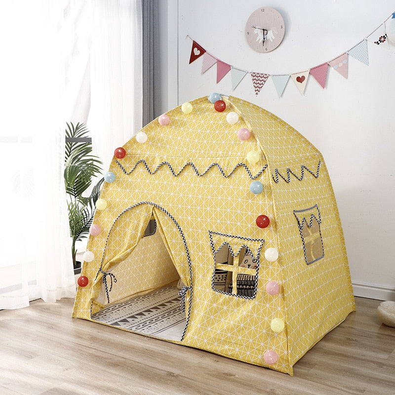 Tente Maison Enfant Jaune