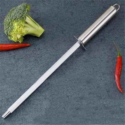 Tige d’affûtage professionnelle – 30 cm pour couteaux de cuisine et acier inoxydable