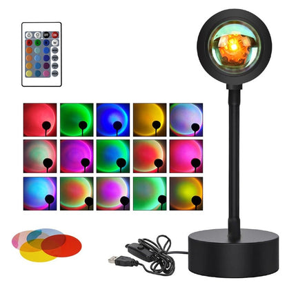 Lampe de Chevet USB Projecteur Soleil Coucher de Soleil