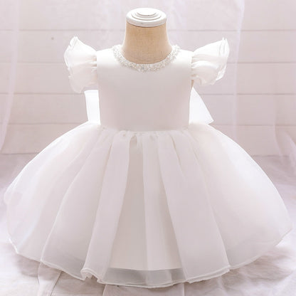 Robe de Baptême princesse bébé blanche