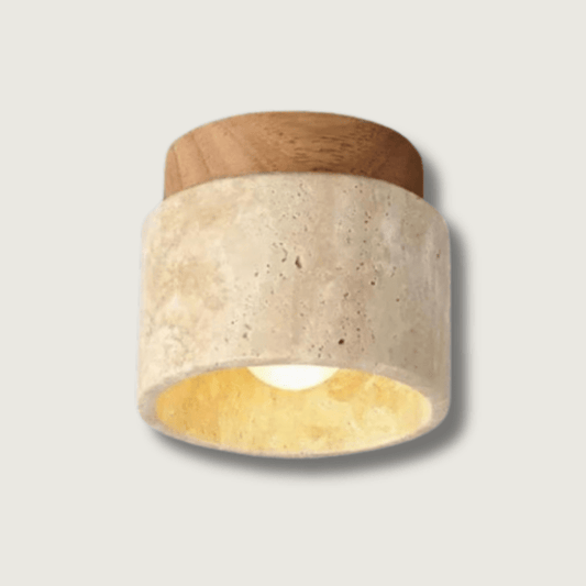 Lueur de Travertin - Lampe de plafond élégante pour cage d'escalier