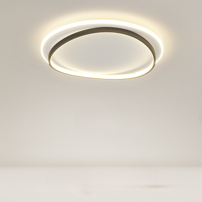 Plafonnier Moderne Noir et Or - Éclairage LED Élégant et Fonctionnel