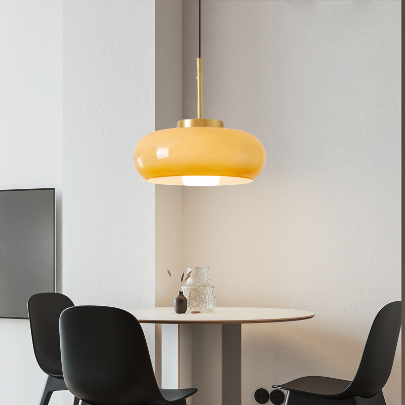 Chandelier Moderne en Cuivre et Verre - Éclairage Vintage Élégant pour Salon et Chambre