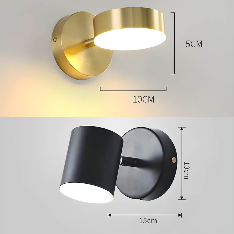 Applique Murale LED Nordic Copper - Lampe Moderne en Fer et Cuivre