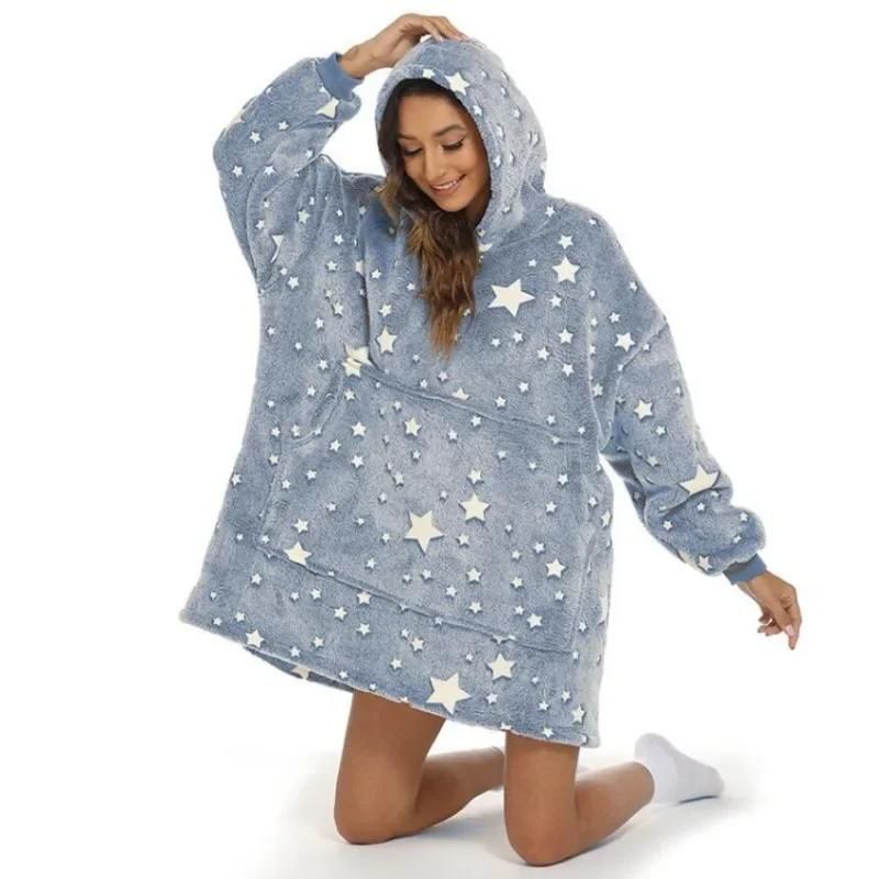 Sweat Plaid Femme Etoile Bleu