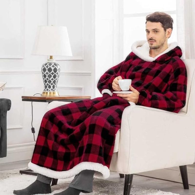 Sweat Plaid Homme À Carreaux Tartan Long