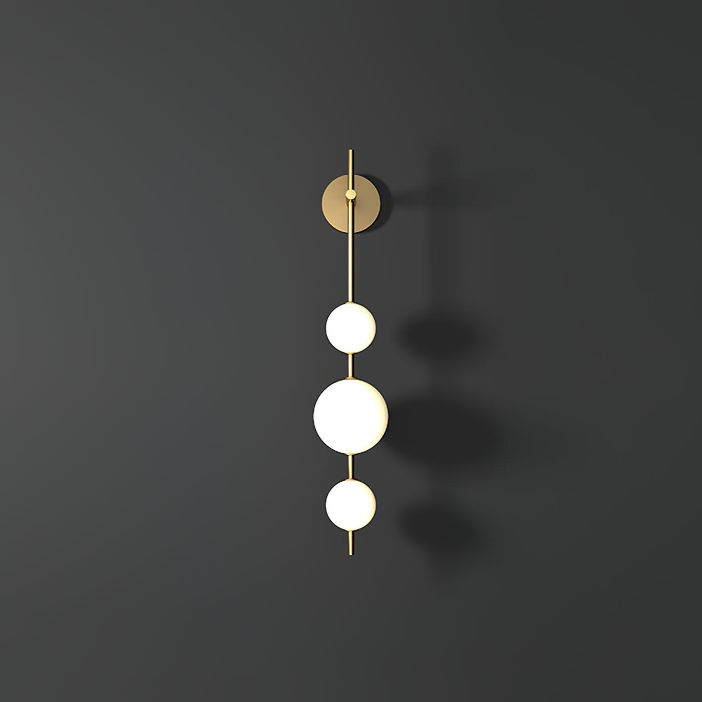 Applique Murale Verticale en Globe de Verre – Éclairage Élégant et Moderne