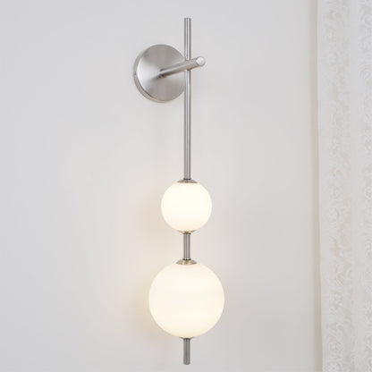 Applique Murale Verticale en Globe de Verre – Éclairage Élégant et Moderne