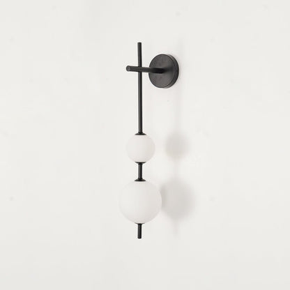 Applique Murale Verticale en Globe de Verre – Éclairage Élégant et Moderne