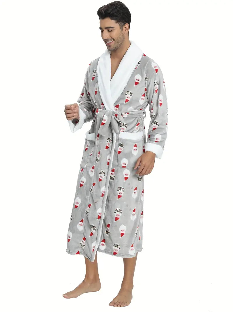 Peignoir Polaire Chaud de Noël