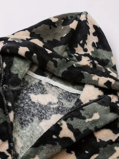Peignoir de Bain Enfant Polaire avec Imprimée Camouflage
