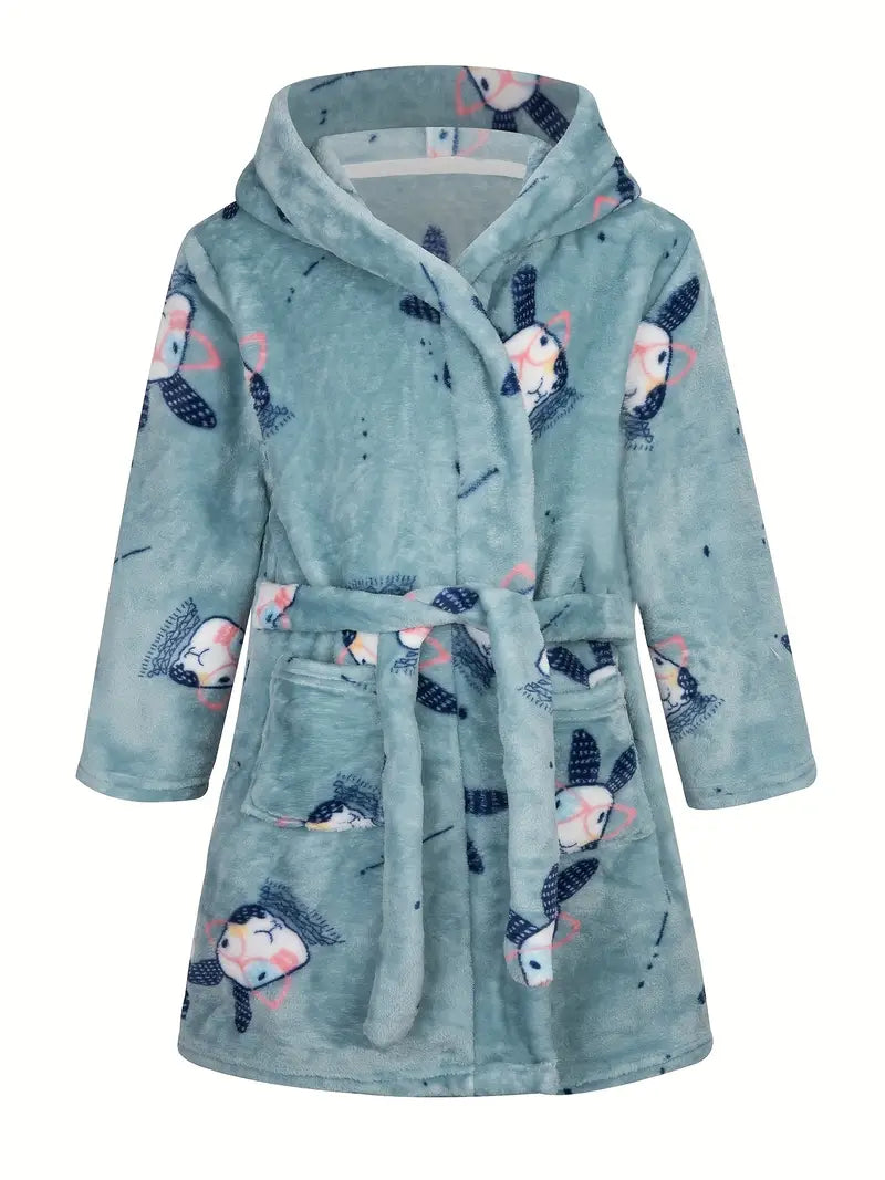 Peignoir de Bain Enfant Confortable Bleu