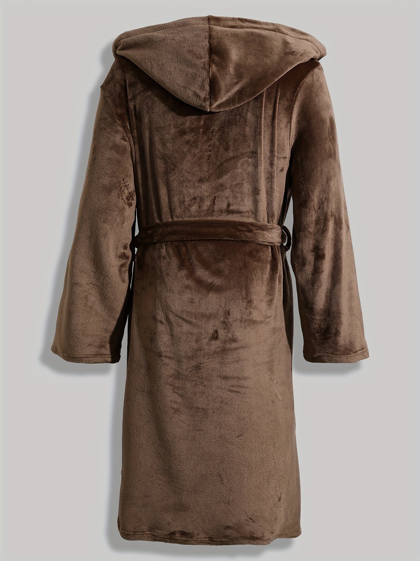Peignoir homme à capuche en éponge épaisse avec ceinture