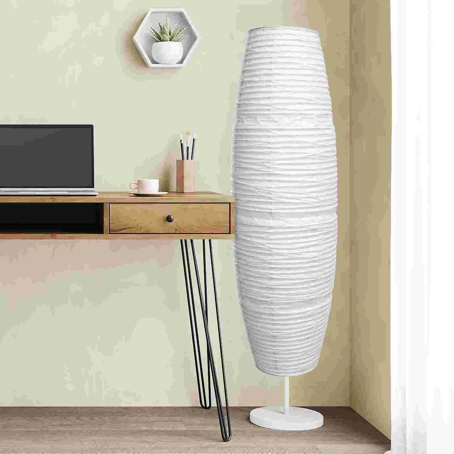Abat-jour Lampadaire Blanc de Style Japonais en Papier