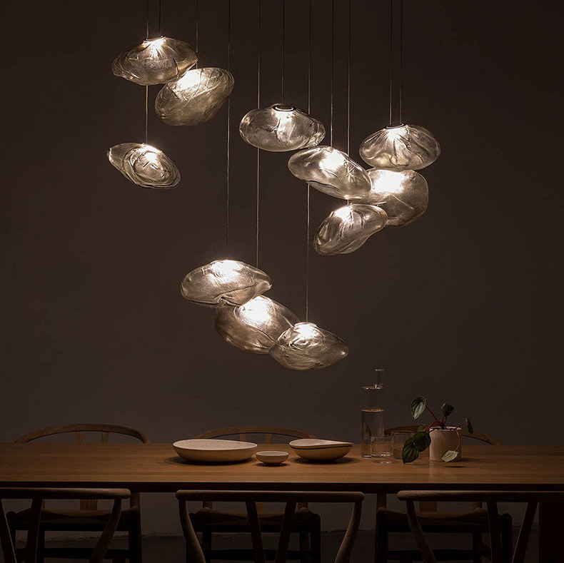 Suspension Minimalist en Verre Soufflé – Lampe Moderne et Élégante avec Source LED