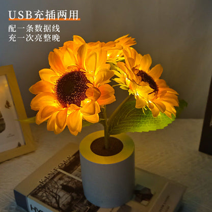 Lampe Tournesol Lumineuse – Éclat Naturel et Élégance Florale