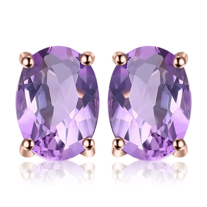 Boucle d'oreille améthyste