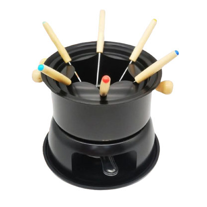 Appareil à Fondue Design en Acier au Carbone Noir