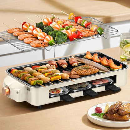 Appareil à Raclette Électrique Antiadhésif Blanc