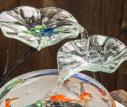 Aquarium boule fontaine