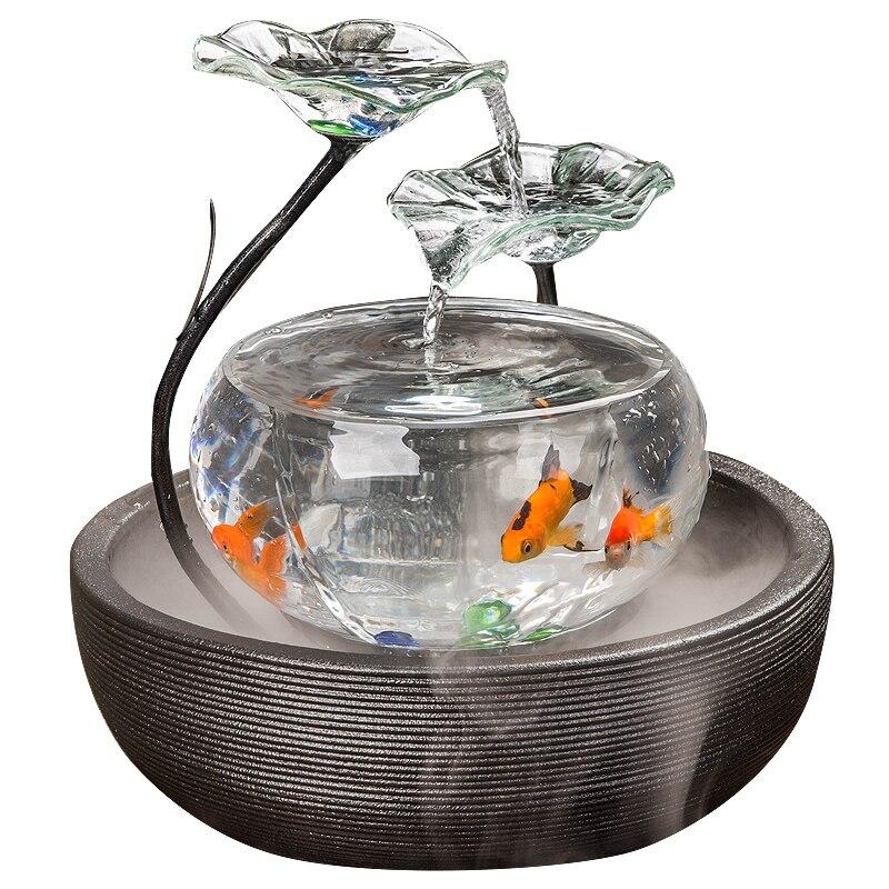 Aquarium boule fontaine