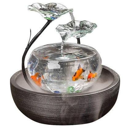 Aquarium boule fontaine