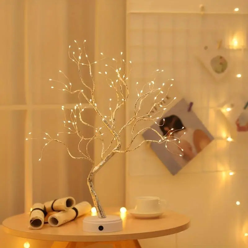 Arbre scintillant LED - Pour une Ambiance Féérique Scintillements blancs et légers