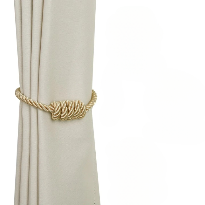 Attache Rideau Magnétique en Acier Inoxydable avec Nœud Fait à la Main