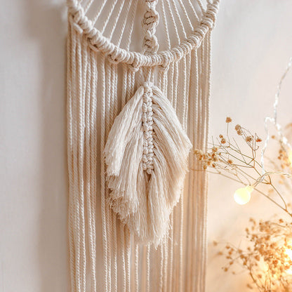 Attrape rêves Étoile Blanche Macramé XXL