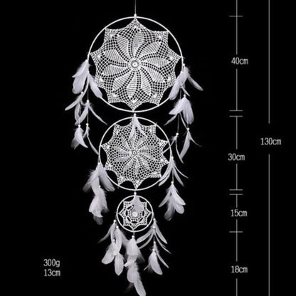 Attrape-rêves trois cercles blanc