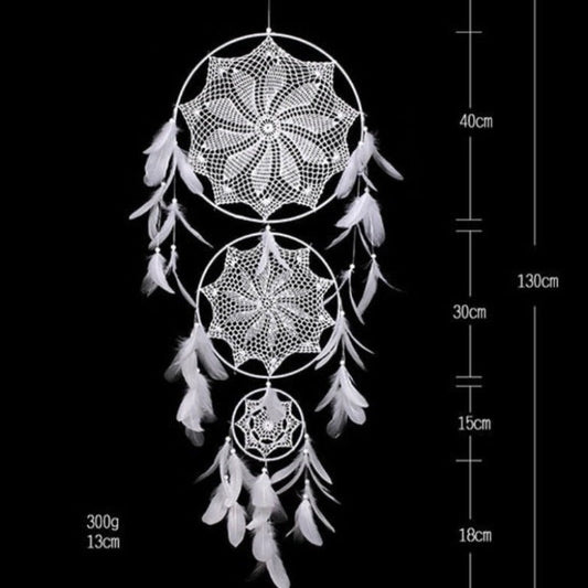 Attrape-rêves trois cercles blanc