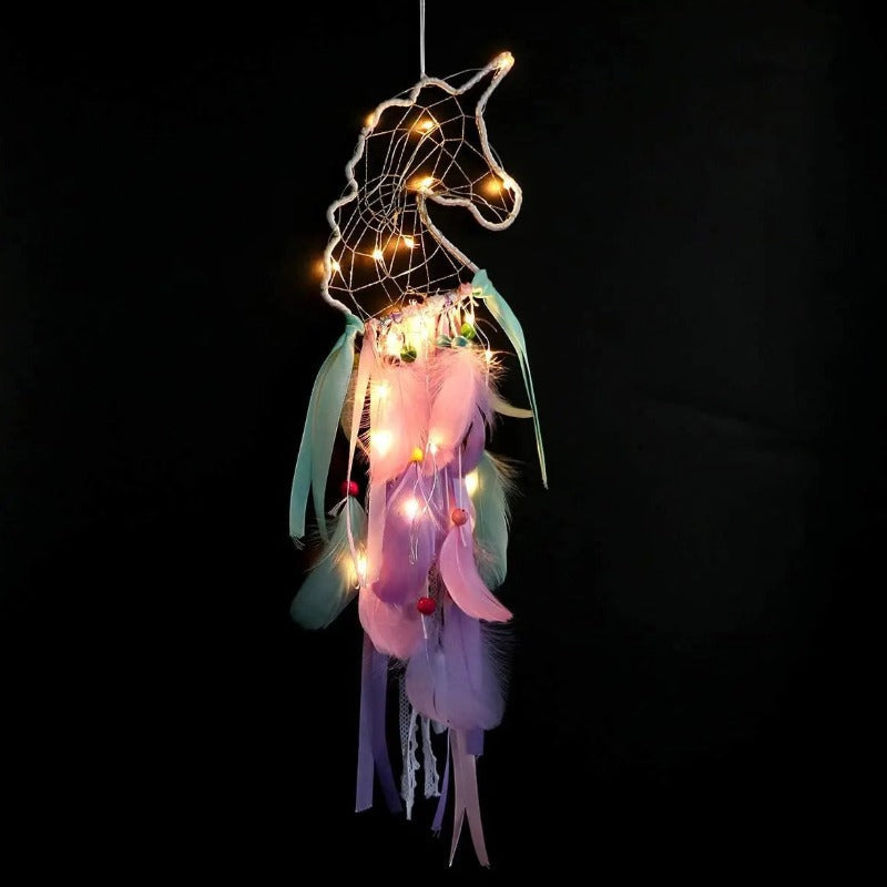 Attrape-rêves Licorne Lumière LED