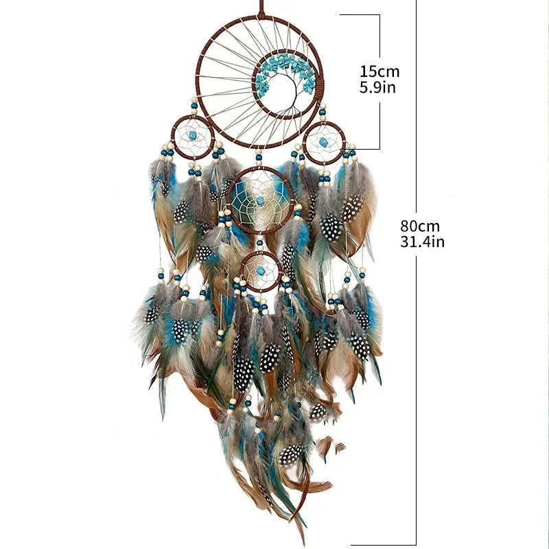 Attrape Rêve Arbre de vie Bleu Turquoise