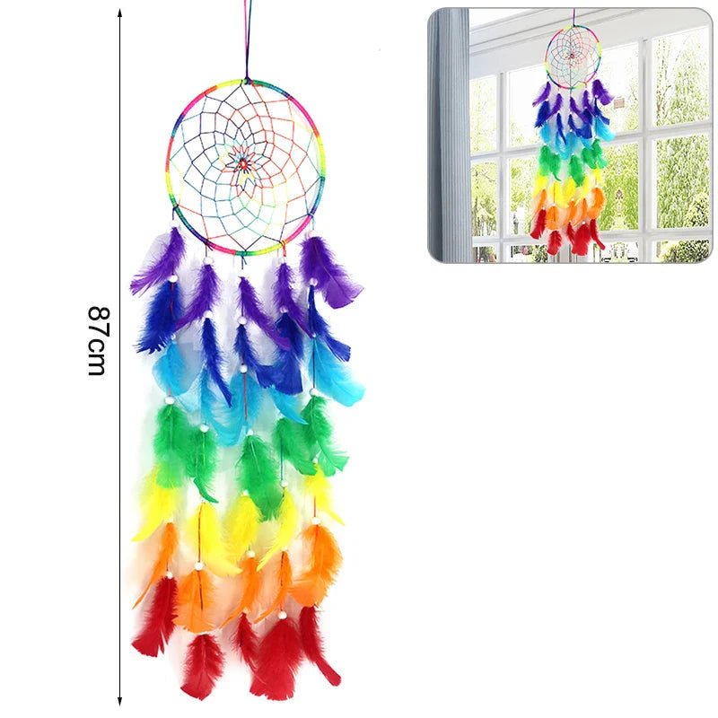 Attrape Rêve Plumes Multicolores