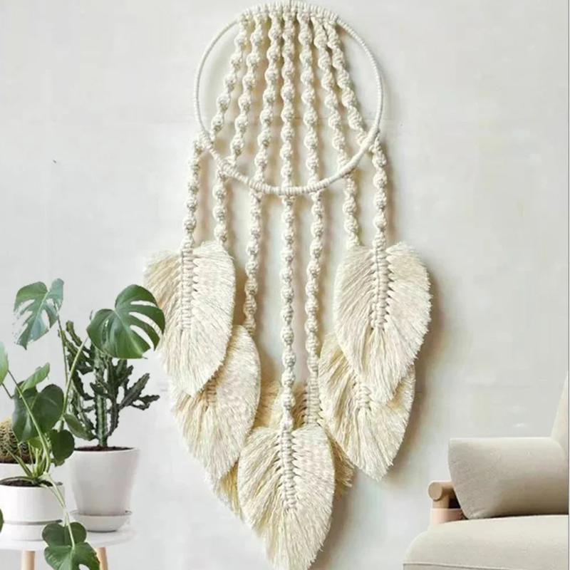 Attrape Rêve Feuille de Jungle Macramé