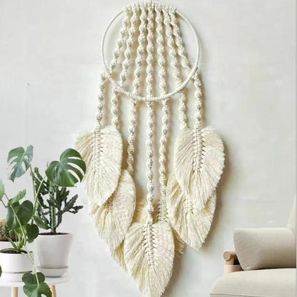 Attrape Rêve Feuille de Jungle Macramé