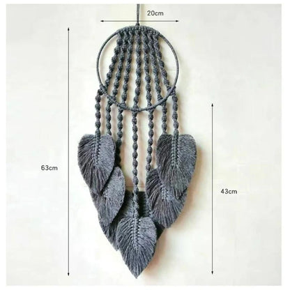Attrape Rêve Feuille de Jungle Macramé
